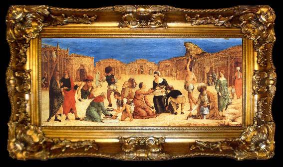 framed  Ercole Roberti The Gathering of the Manna, ta009-2